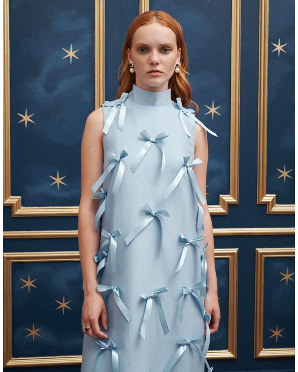 【英国発Sister Jane】Clara bow-embellished taffeta dress Sister Jane Clara Bow-embellished Taffeta Mini Dress Pink