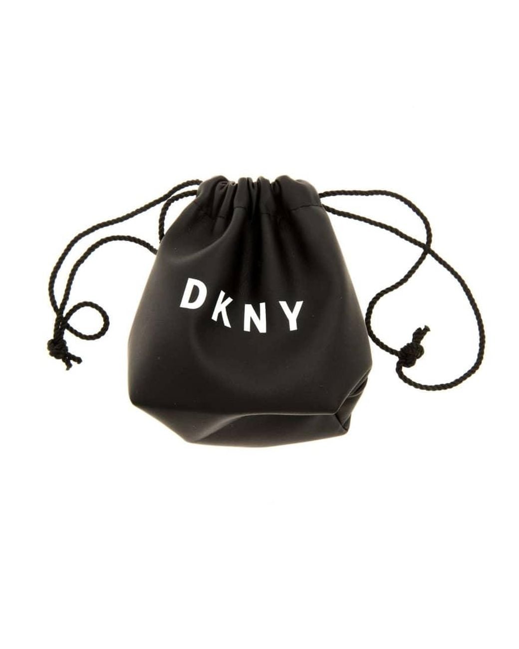 DKNY White Tone Pavé Linear Drop Earrings