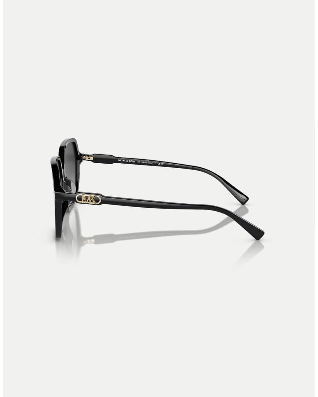 Michael Kors Black Jasper Square Sunglasses With Lens