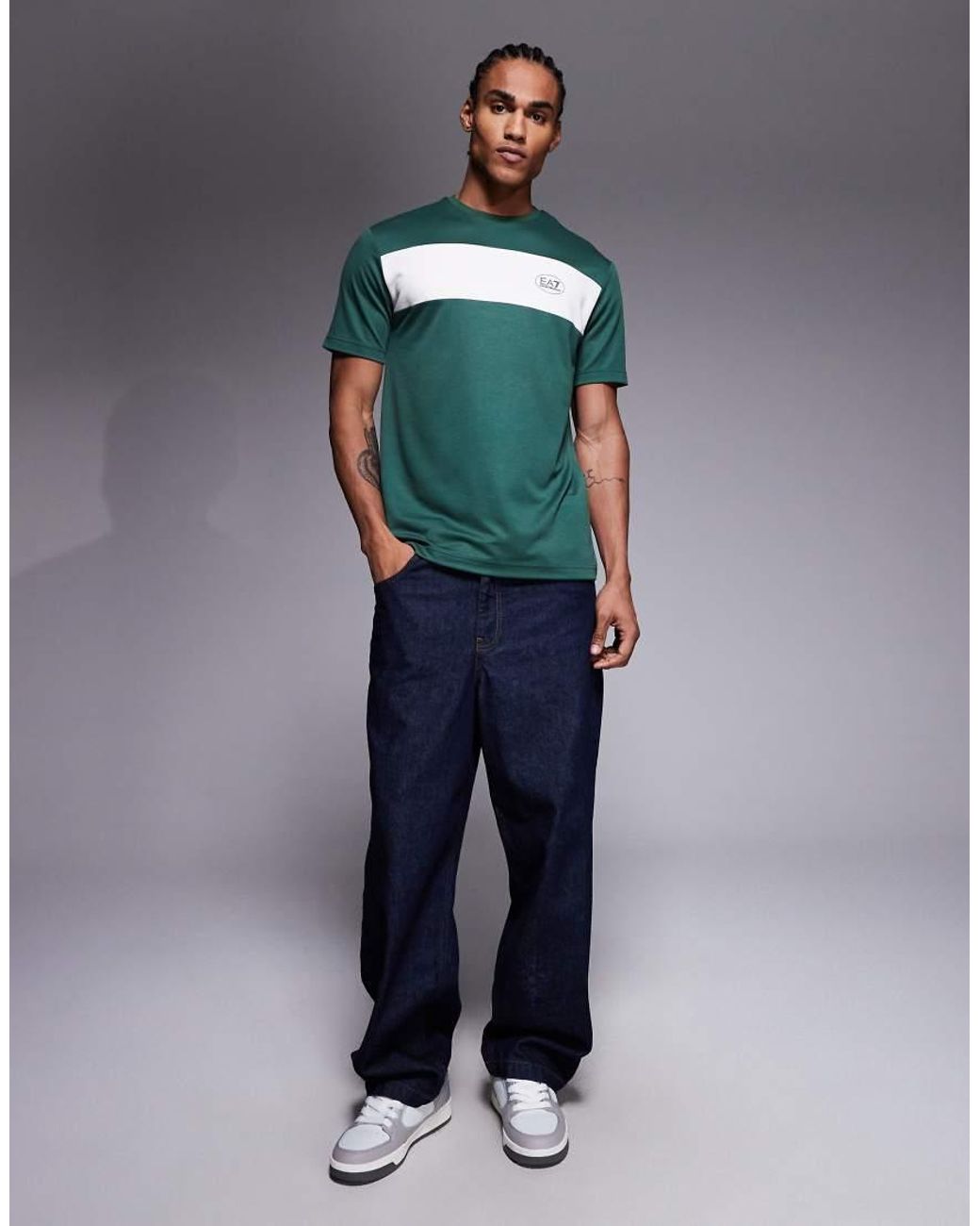 EA7 Green Armani Tennis Club Short Sleeve T-shirt for men