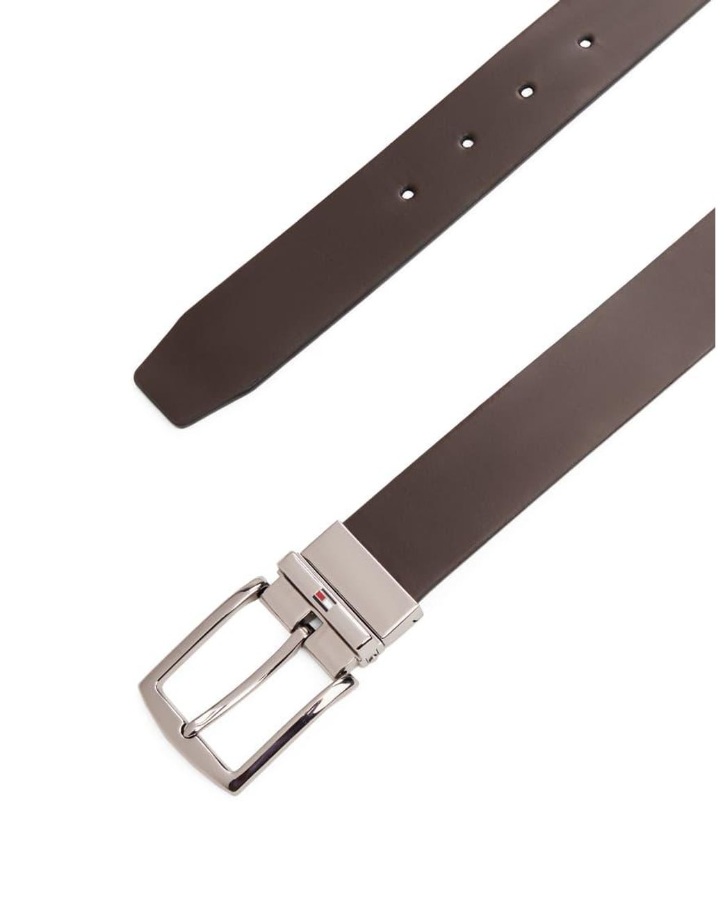 Tommy Hilfiger Brown Denton Leather Belt for men