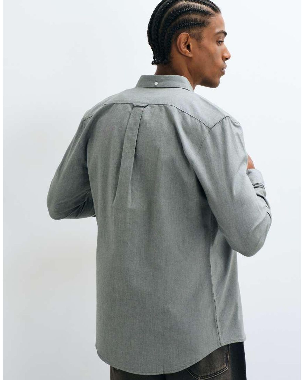 Farah Gray Brewer Long Sleeve Logo Shirt for men