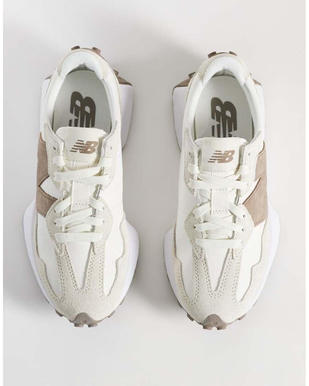 New Balance White 327 Sneakers