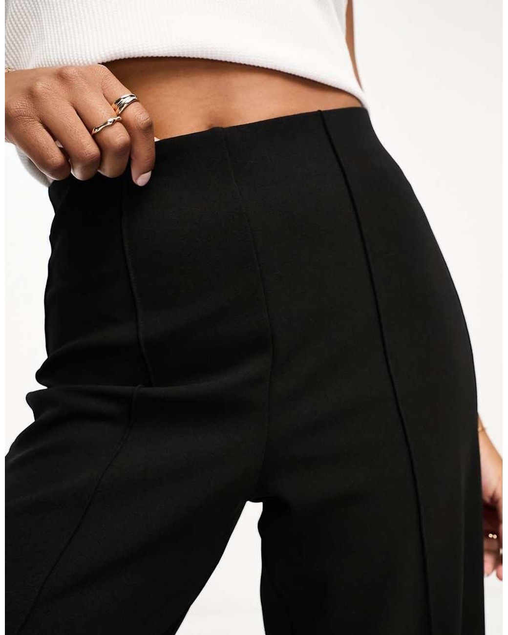 Vero Moda Black Pin Tuck Wide Leg Trouser