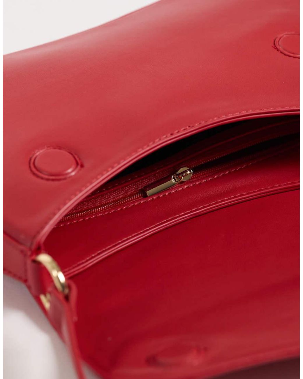 ASOS Red Asymmetric Flap Shoulder Bag