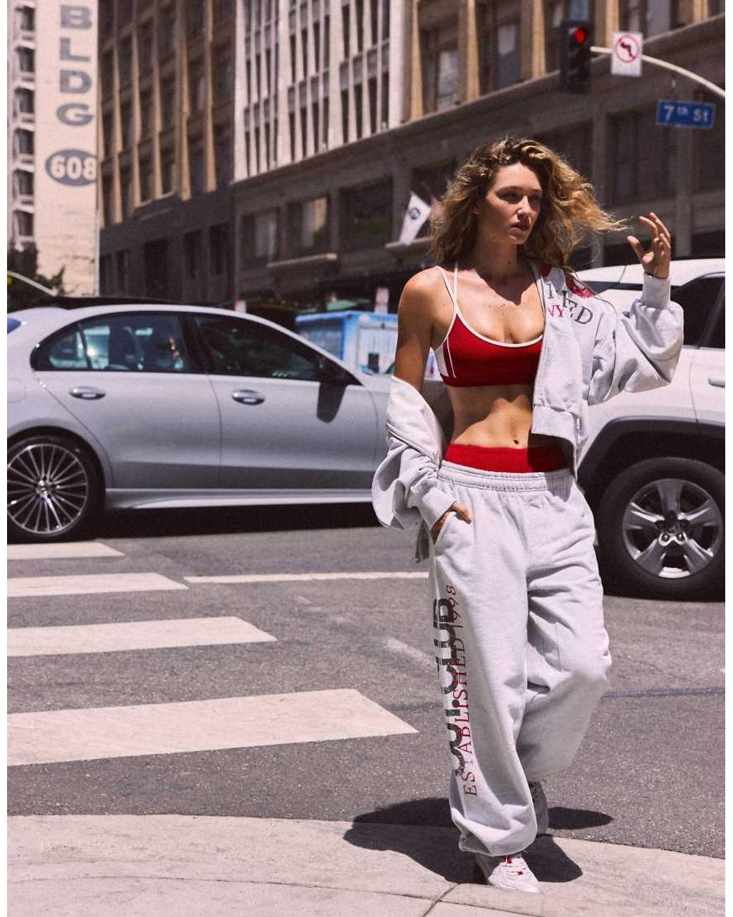 Bershka Gray Graphic Plush Joggers