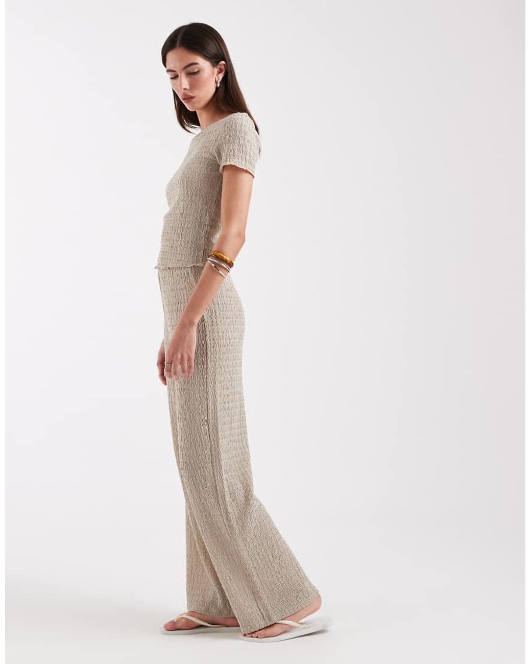 ONLY Natural Textured Top Co-ord