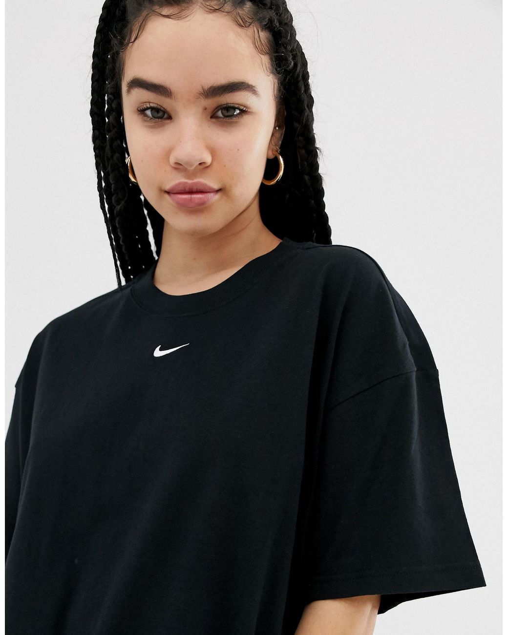 Nike Oversized Boyfriend T-shirt in Black | Lyst Australia