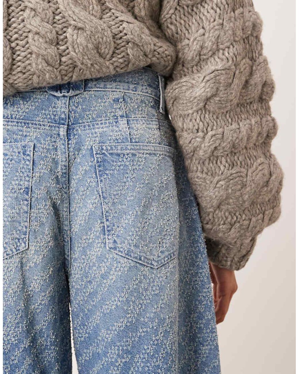 ARRANGE White Tova Barrel Textured Jean