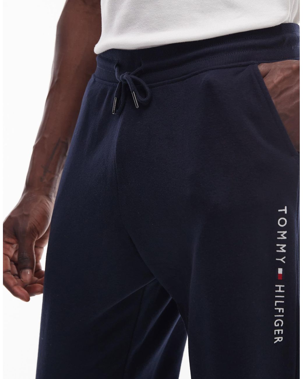 Tommy Hilfiger Blue Small Logo joggers for men