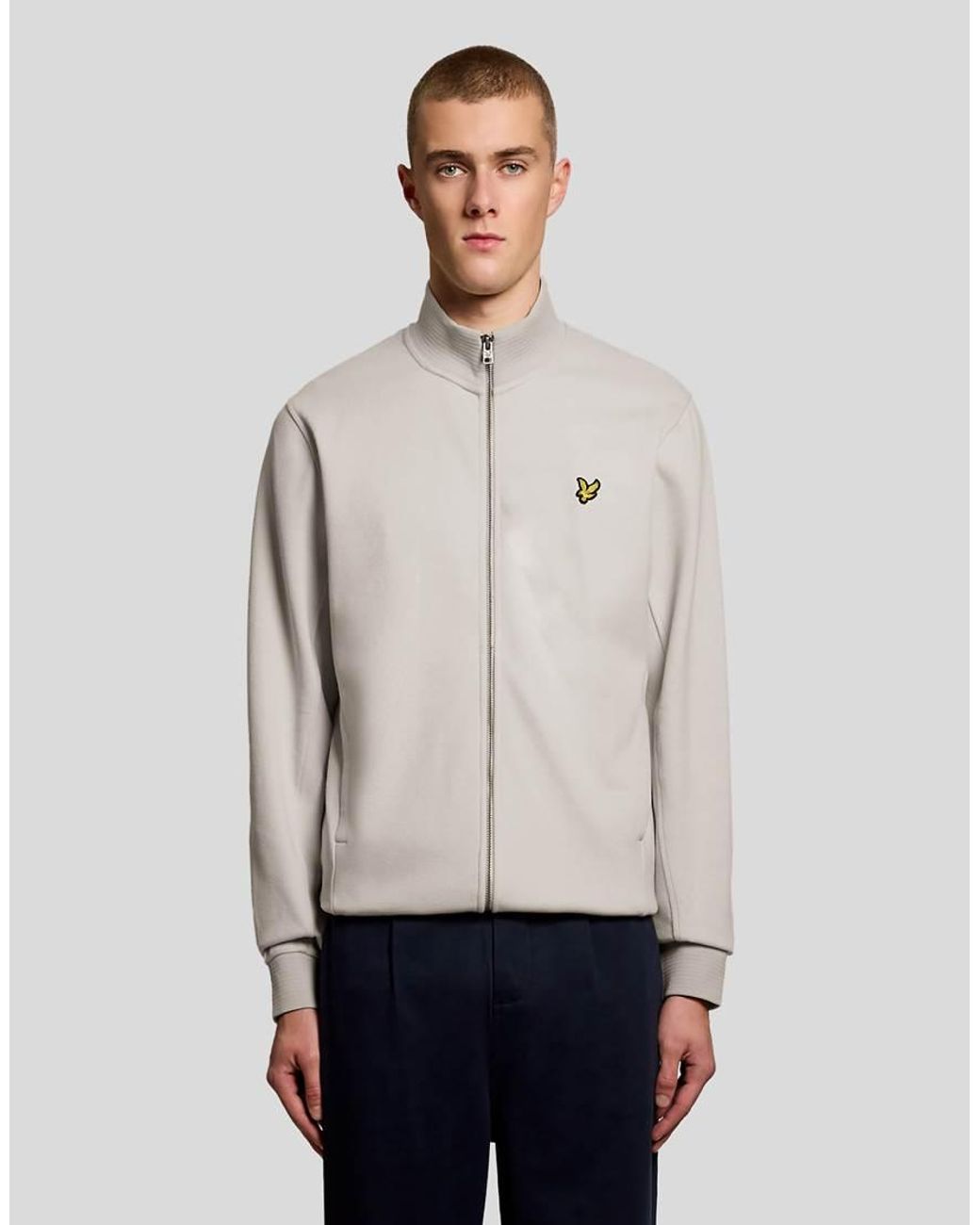 Lyle & Scott Natural Mid Layers Pique Zip Through Sweatshirt for men