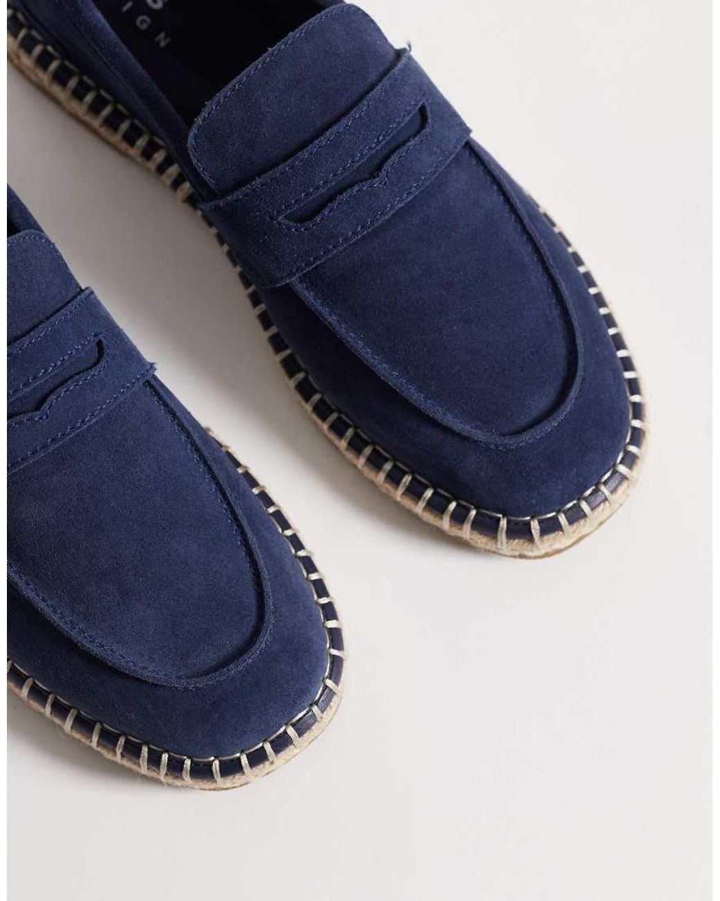 ASOS Blue Penny Loafer Espadrilles for men
