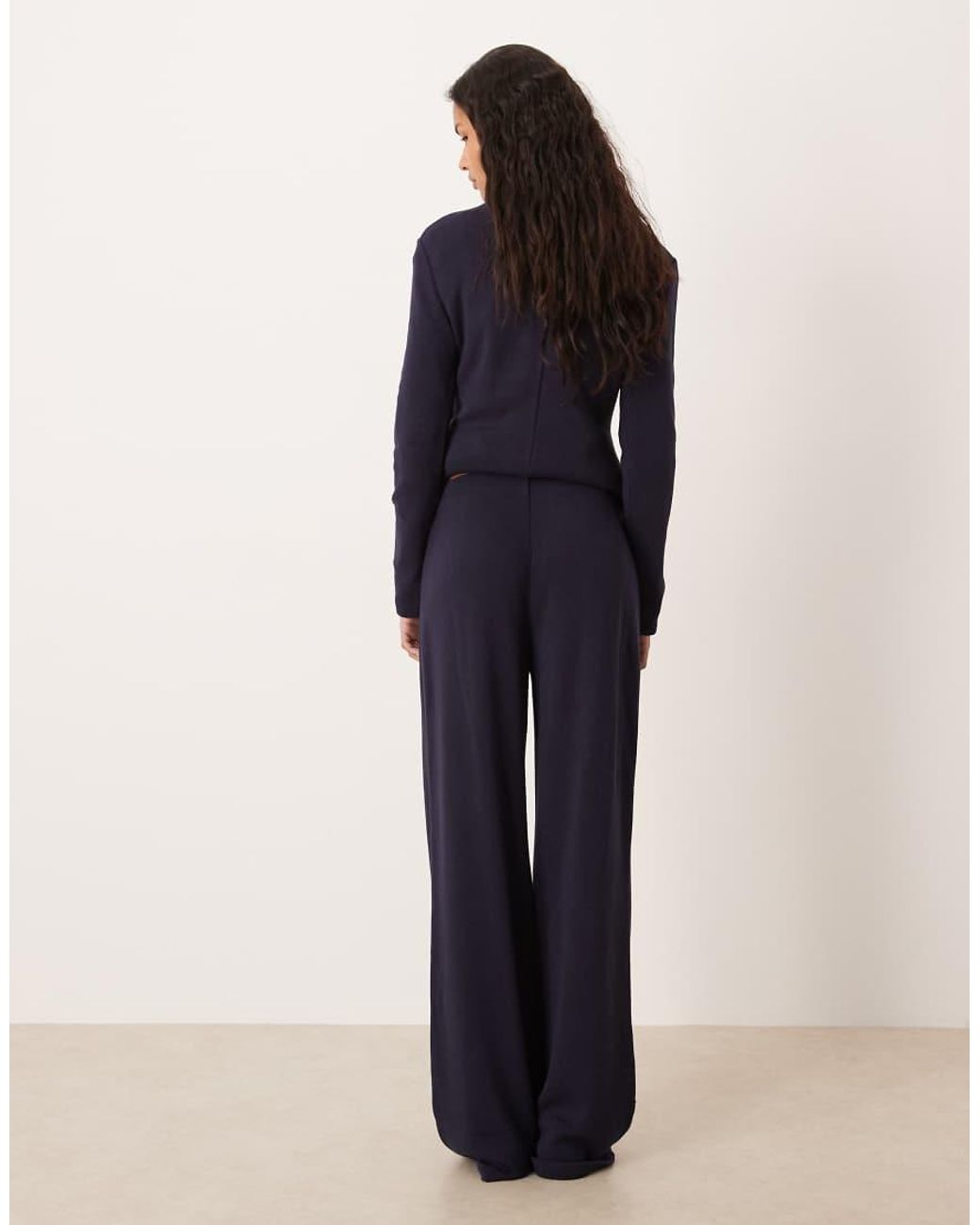 Mango Blue Canela Knitted Trouser Co-Ord
