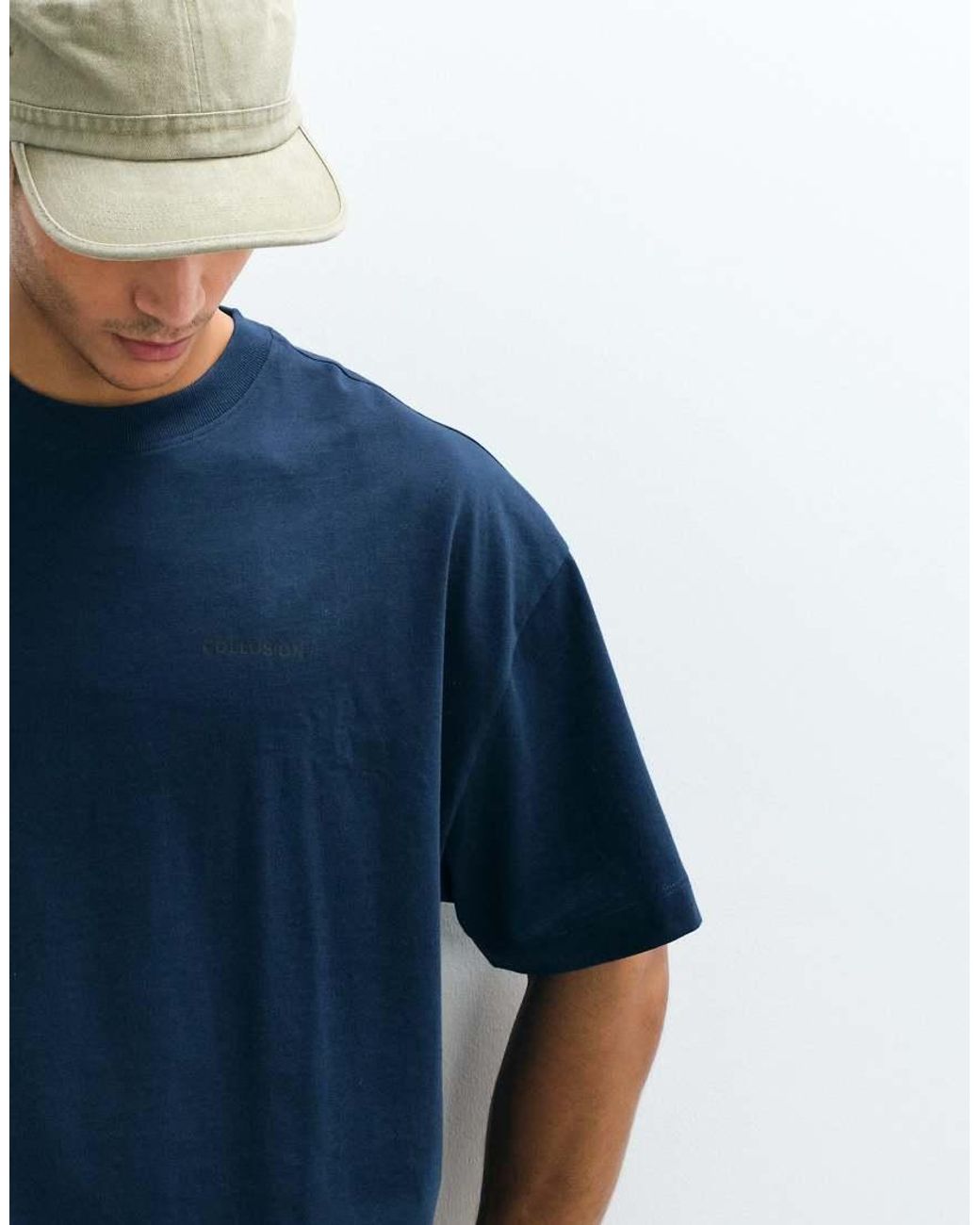 Collusion Blue Coordinates Print T-shirt for men