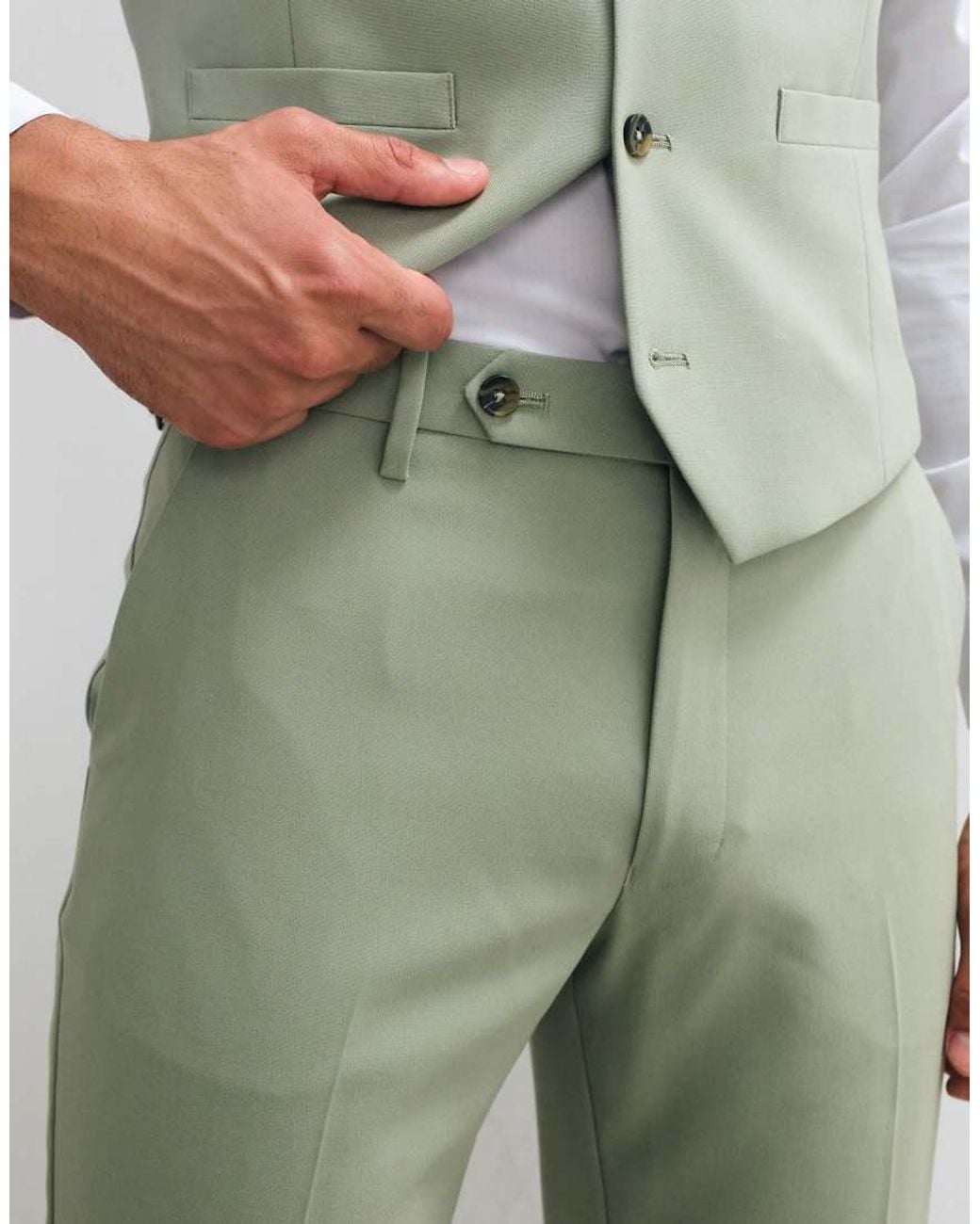 ASOS Green Slim Suit Pants for men