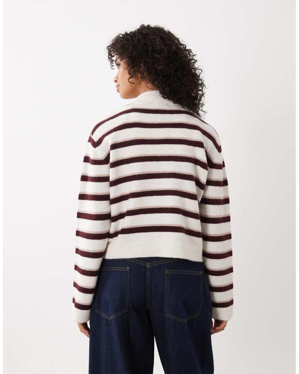 New Look Blue Knitted Polo Jumper