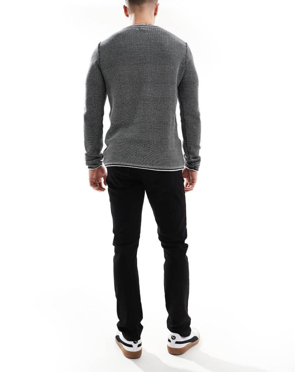 Threadbare Gray Slim Fit Jeans for men