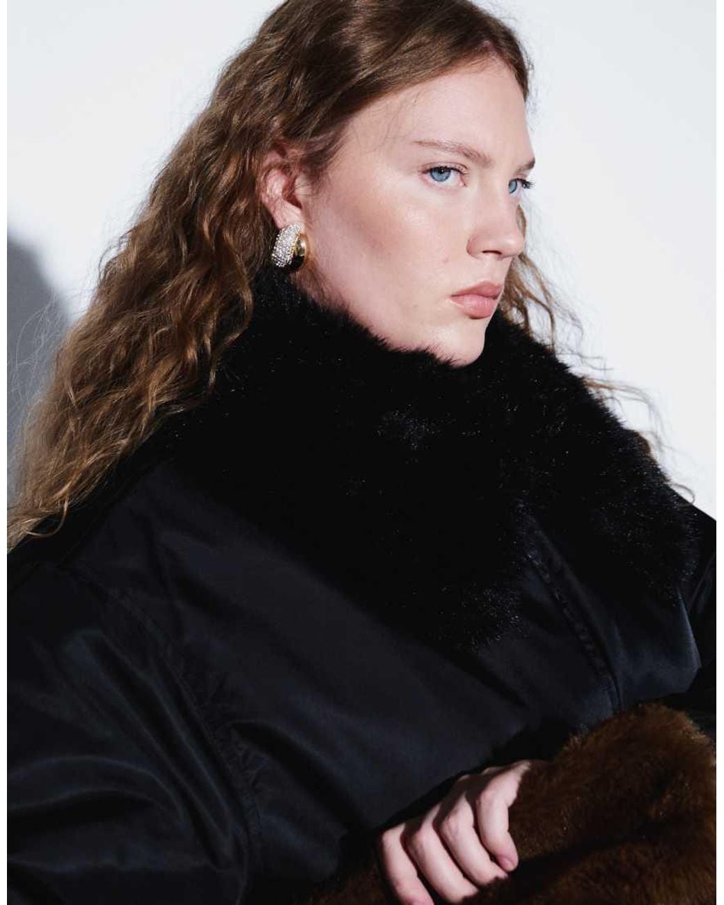 ASOS Black Asos Design Curve Ma1 Bomber Jacket With Faux Fur Trim