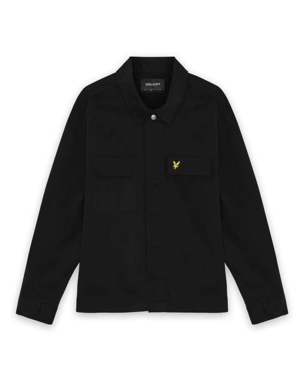 Lyle & Scott Black Ls Woven Shirts Washed Overshirt for men