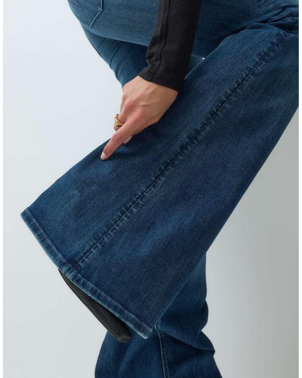 Gina Tricot Blue High Waist Flared Jeans
