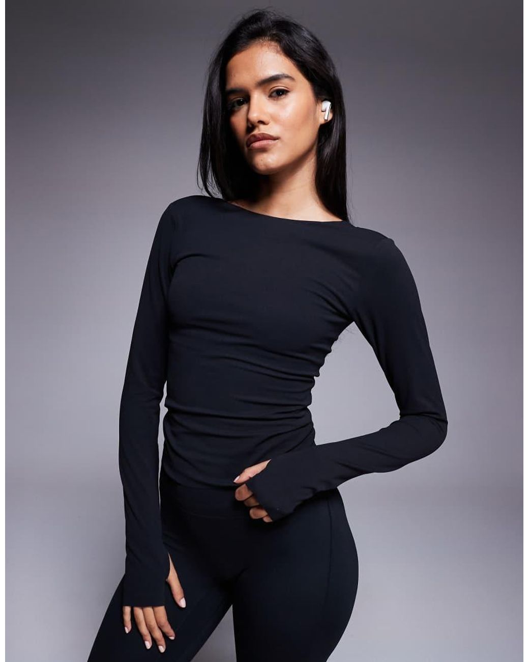 Nike Blue Zenvy Yoga Dri-fit Long Sleeve Top