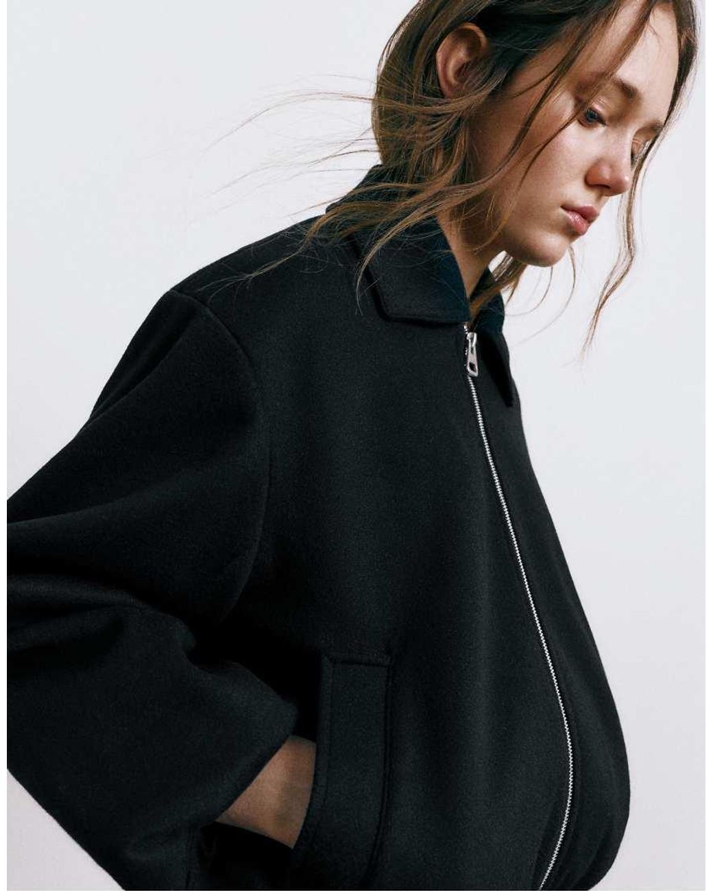 Pull&Bear Blue Soft Balloon Jacket