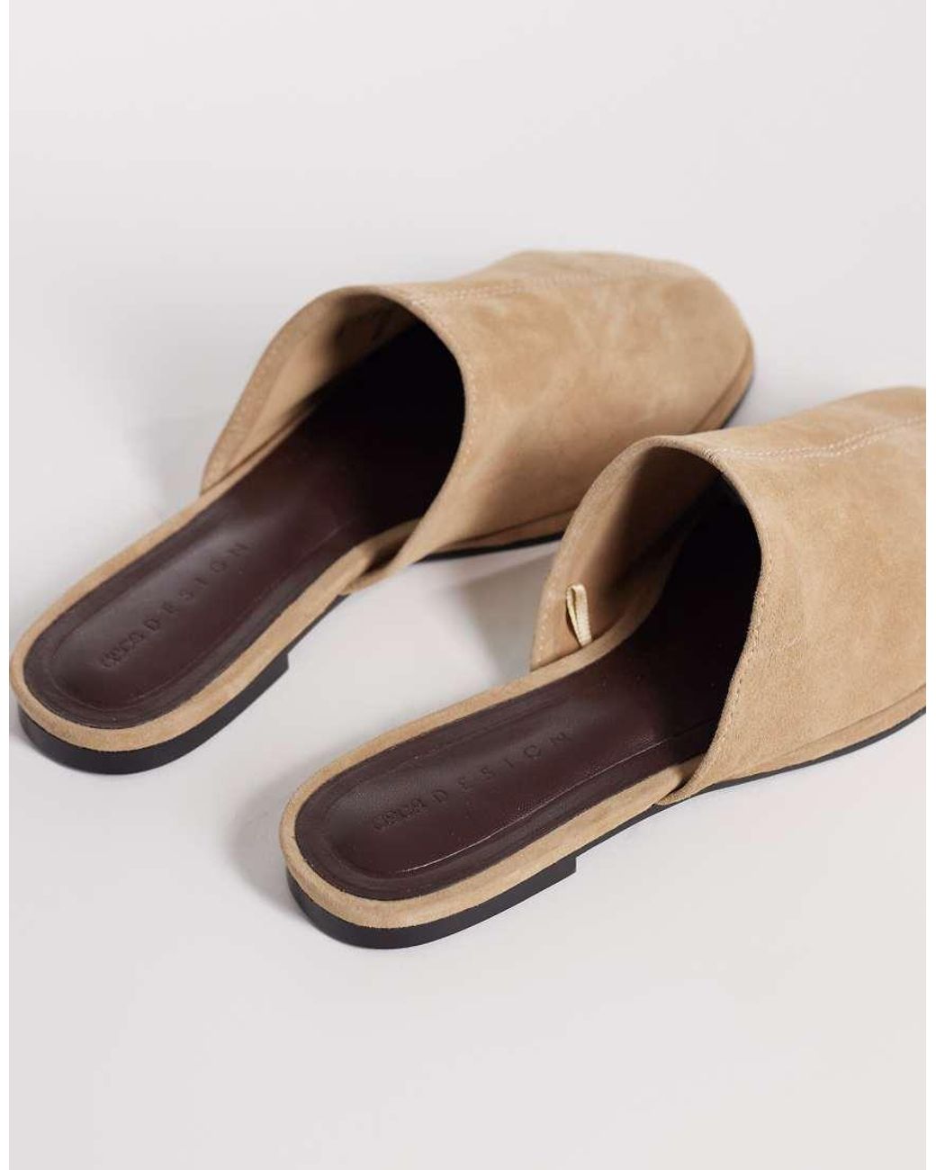 ASOS White Magnolia Premium Suede Mules