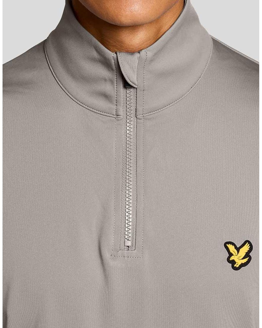 Lyle & Scott Gray Mid Layers Golf Core Quarter Zip Midlayer for men