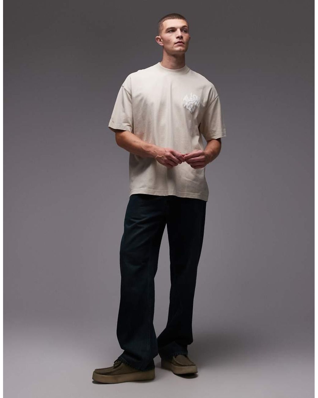 AllSaints Gray Orlando Crew T-shirt for men