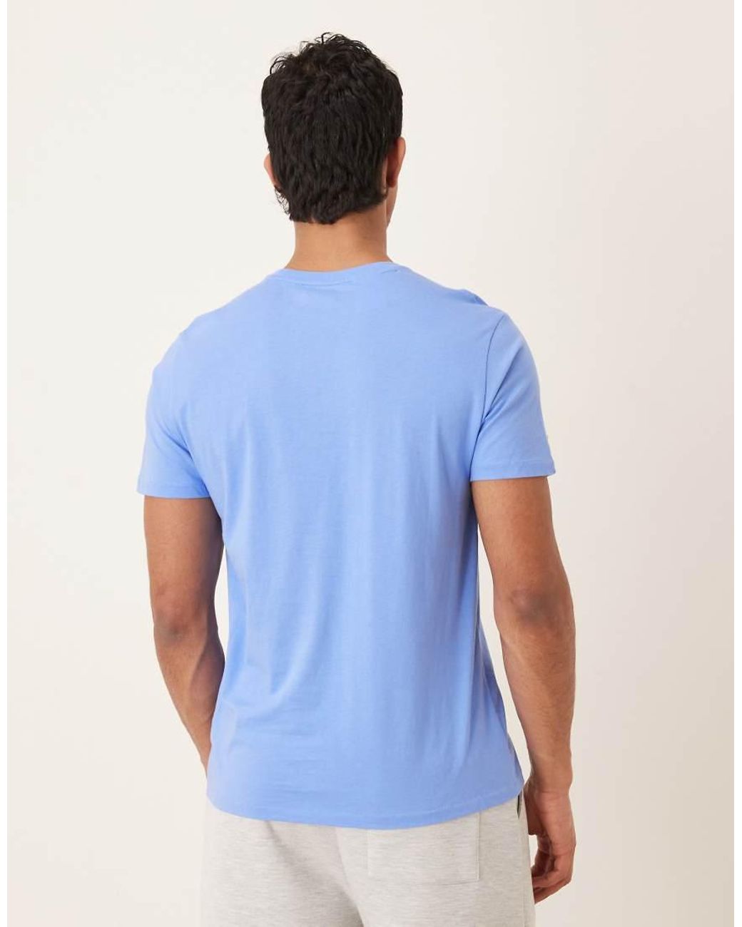 Polo Ralph Lauren Blue Central Logo Short Sleeve Lounge T-shirt for men