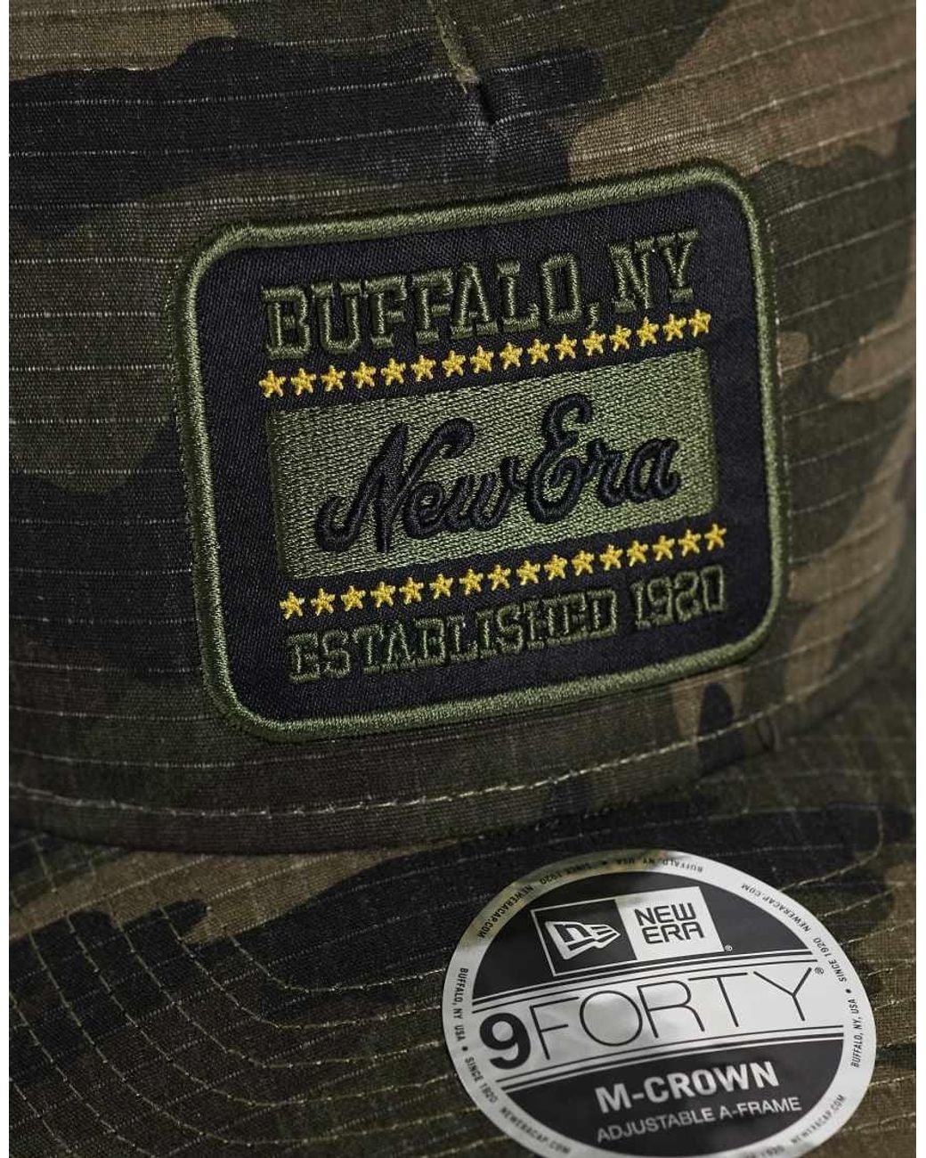 KTZ Black 9Forty Logo Patch Camo Print Trucker Cap