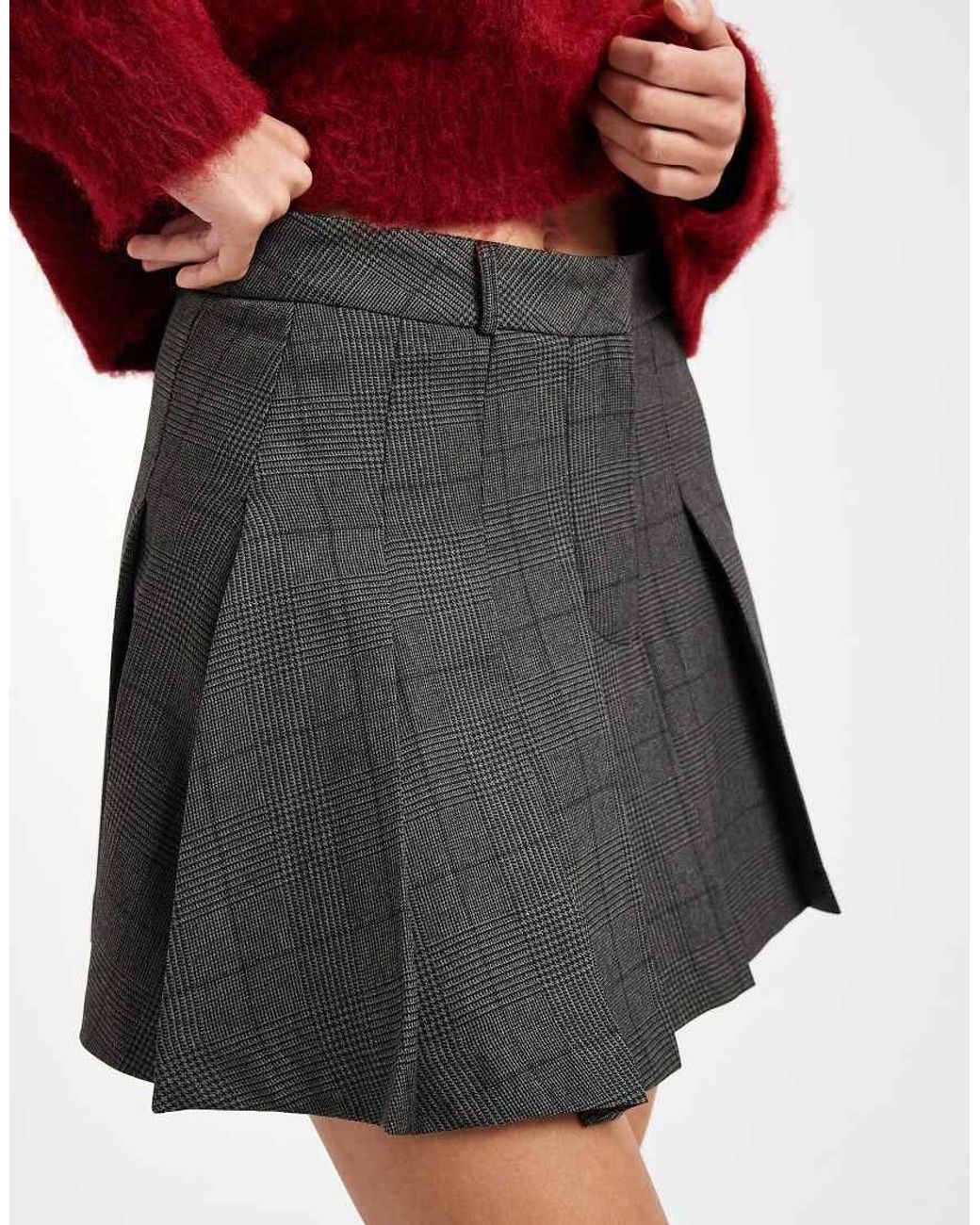 ASOS Red Pleated Mini Skirt