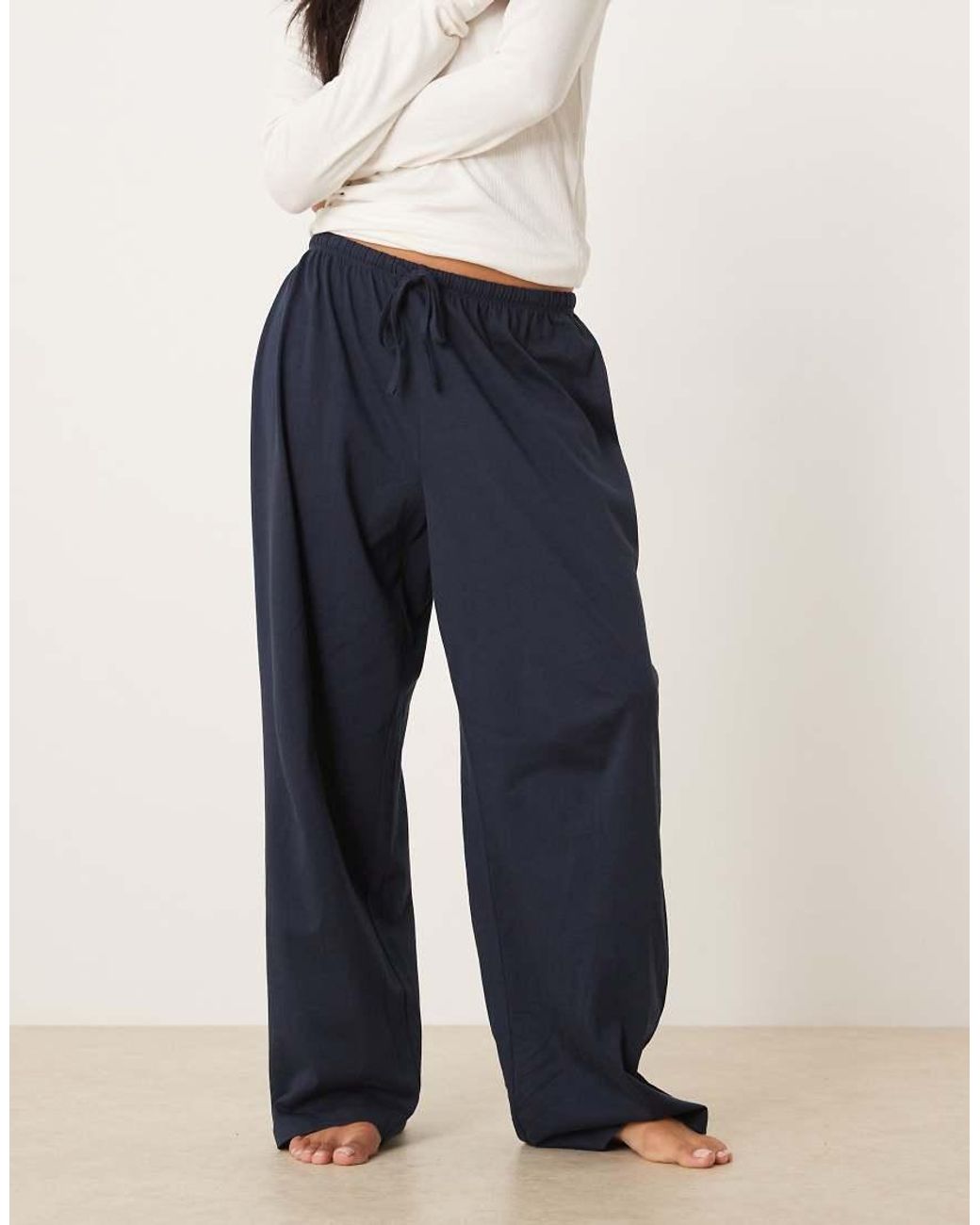 ASOS Blue Asos Design Petite Mix & Match Cotton Pajama Pants