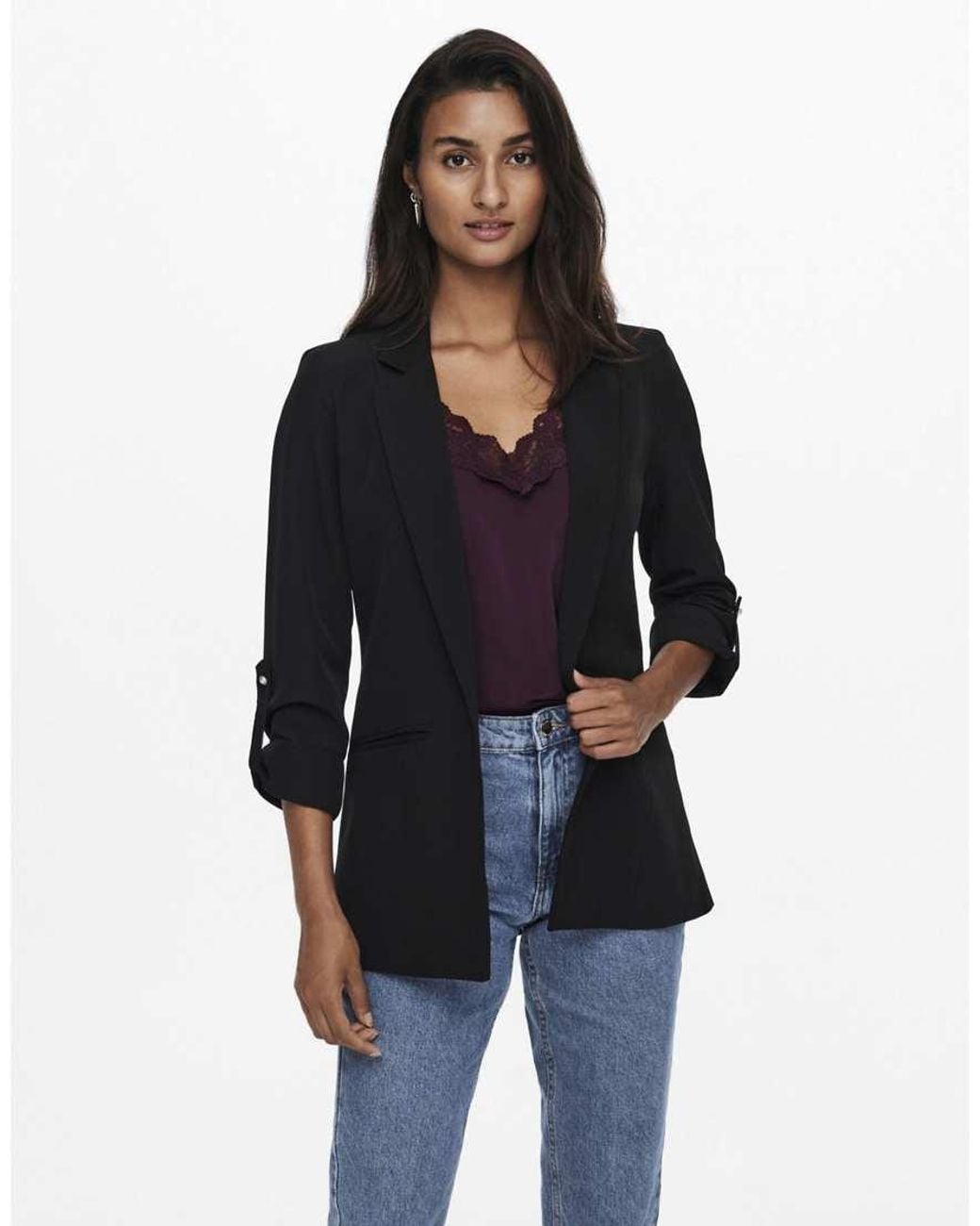 ONLY Blue Kayle-Orleen 3/4 Sleeve Blazer