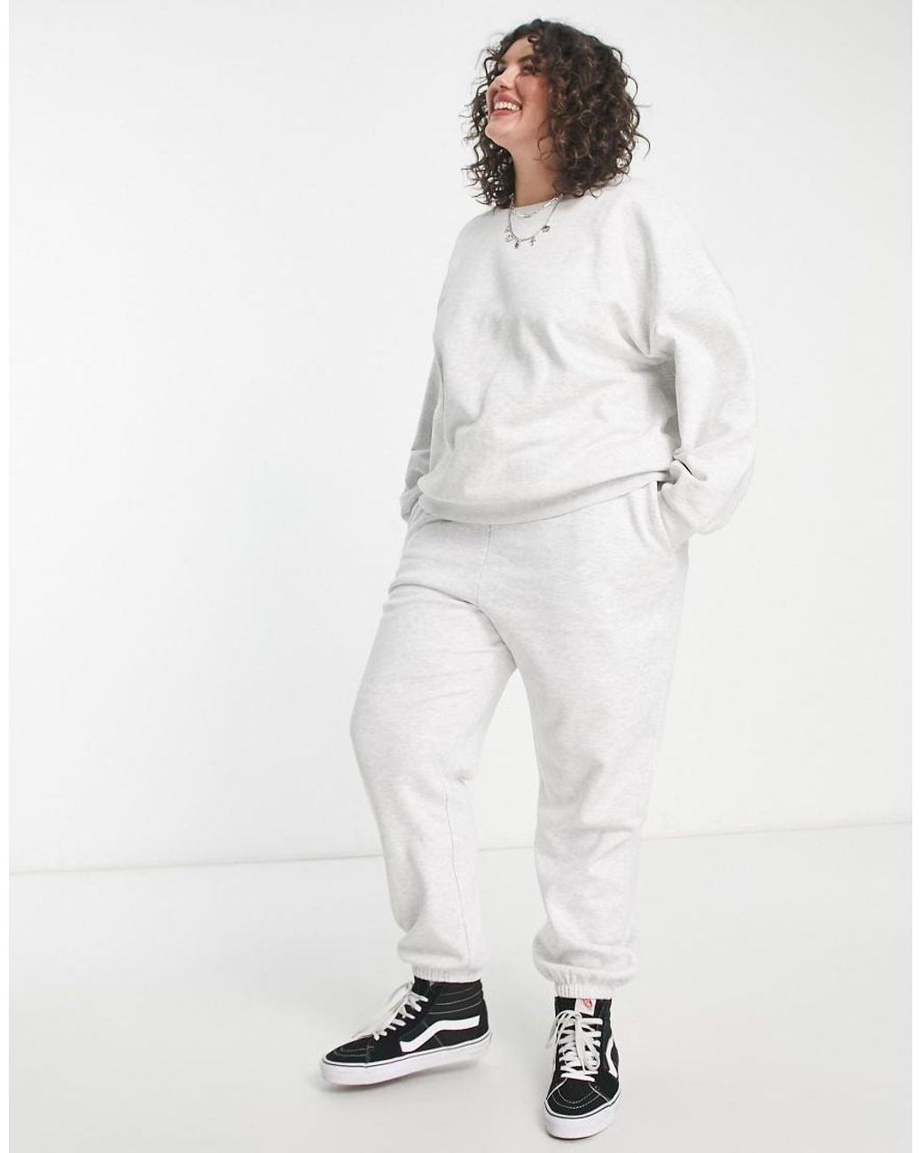 ASOS White Asos Design Curve Oversized Sweatshirt