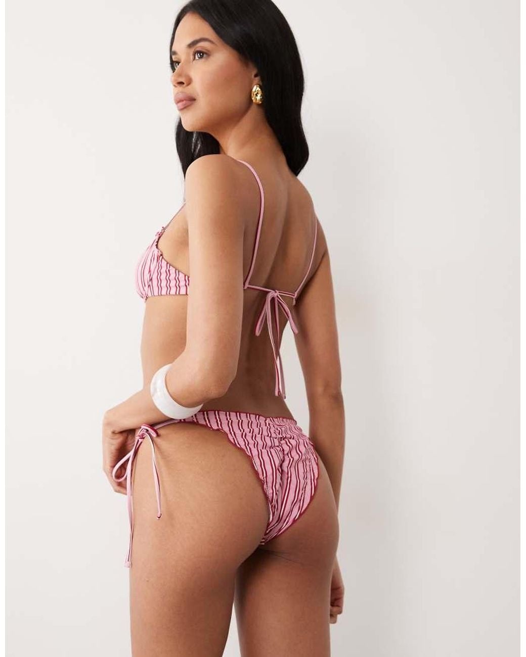 Wild Lovers Pink Dolly Daze Side Tie Bikini Bottoms