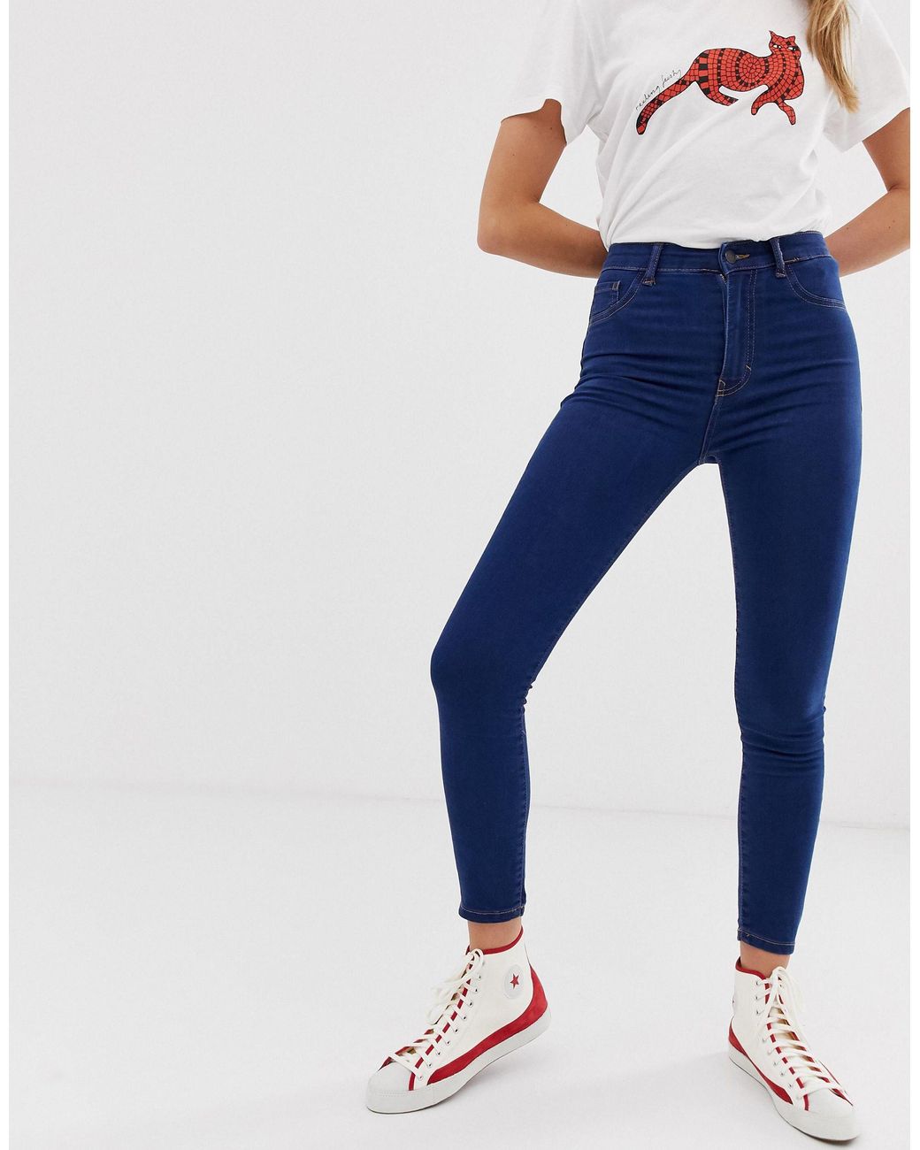 pull and bear skinny high waist