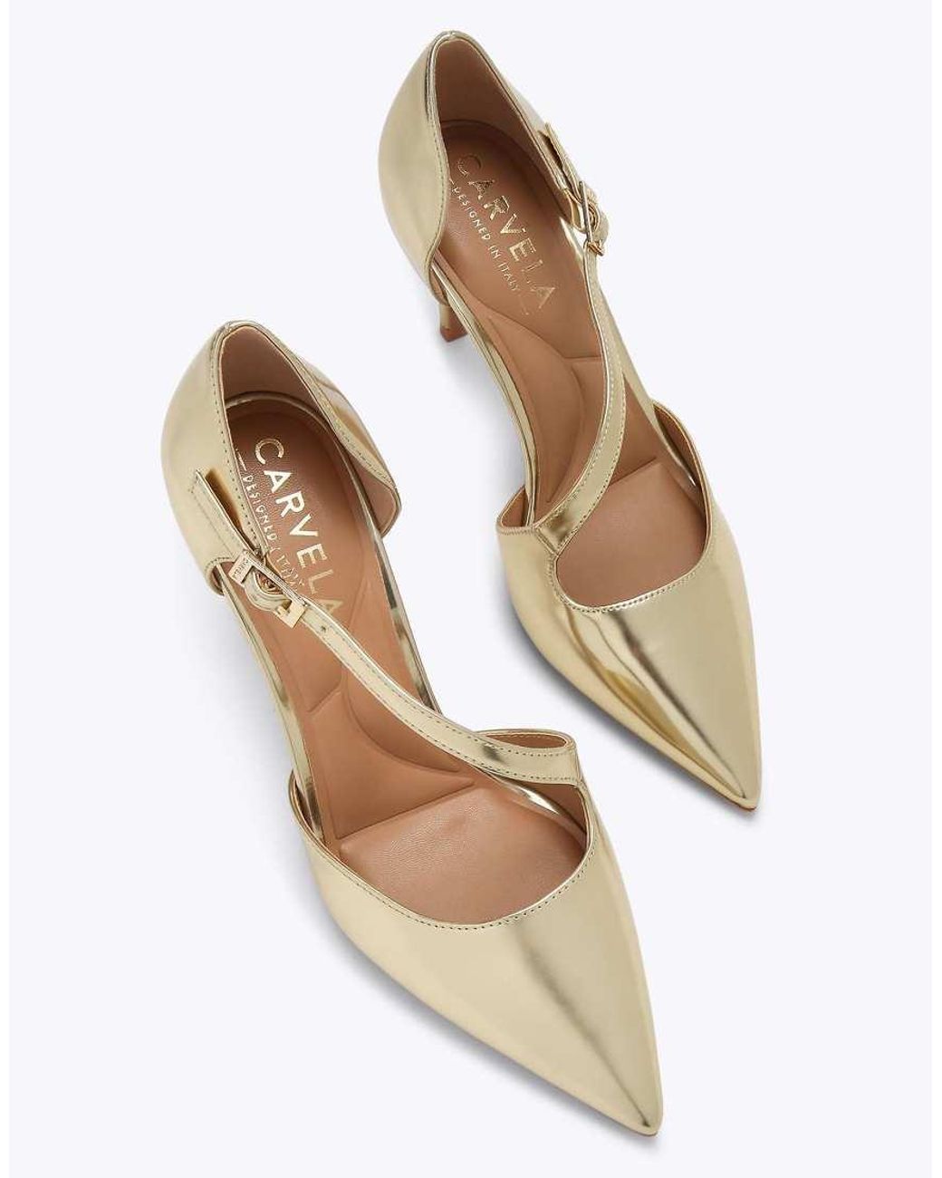Carvela Kurt Geiger Metallic Lorita Court Heeled Shoes