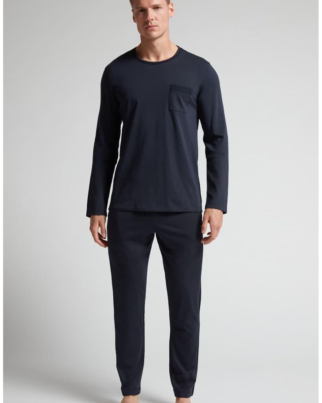 Intimissimi Blue Long Superior Cotton Pyjamas for men