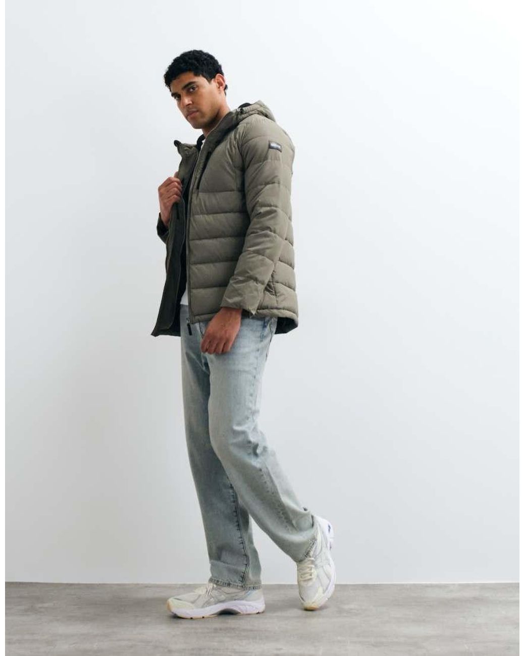 Regatta Gray Hooded Frankie Padded Quilted Jacket for men