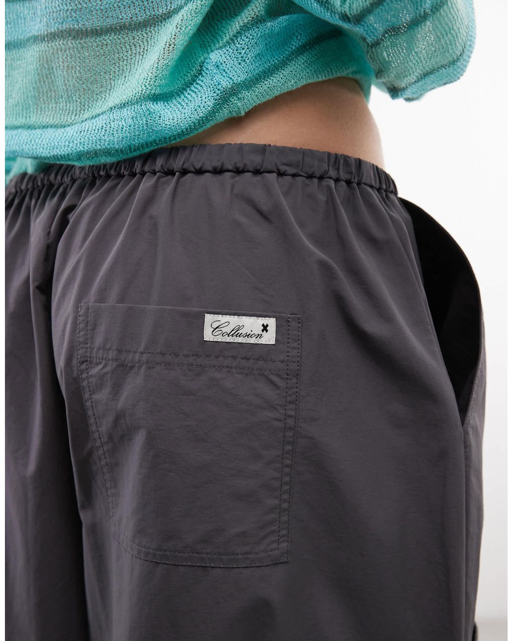 Collusion Multicolor Ballonhose mit bindebund