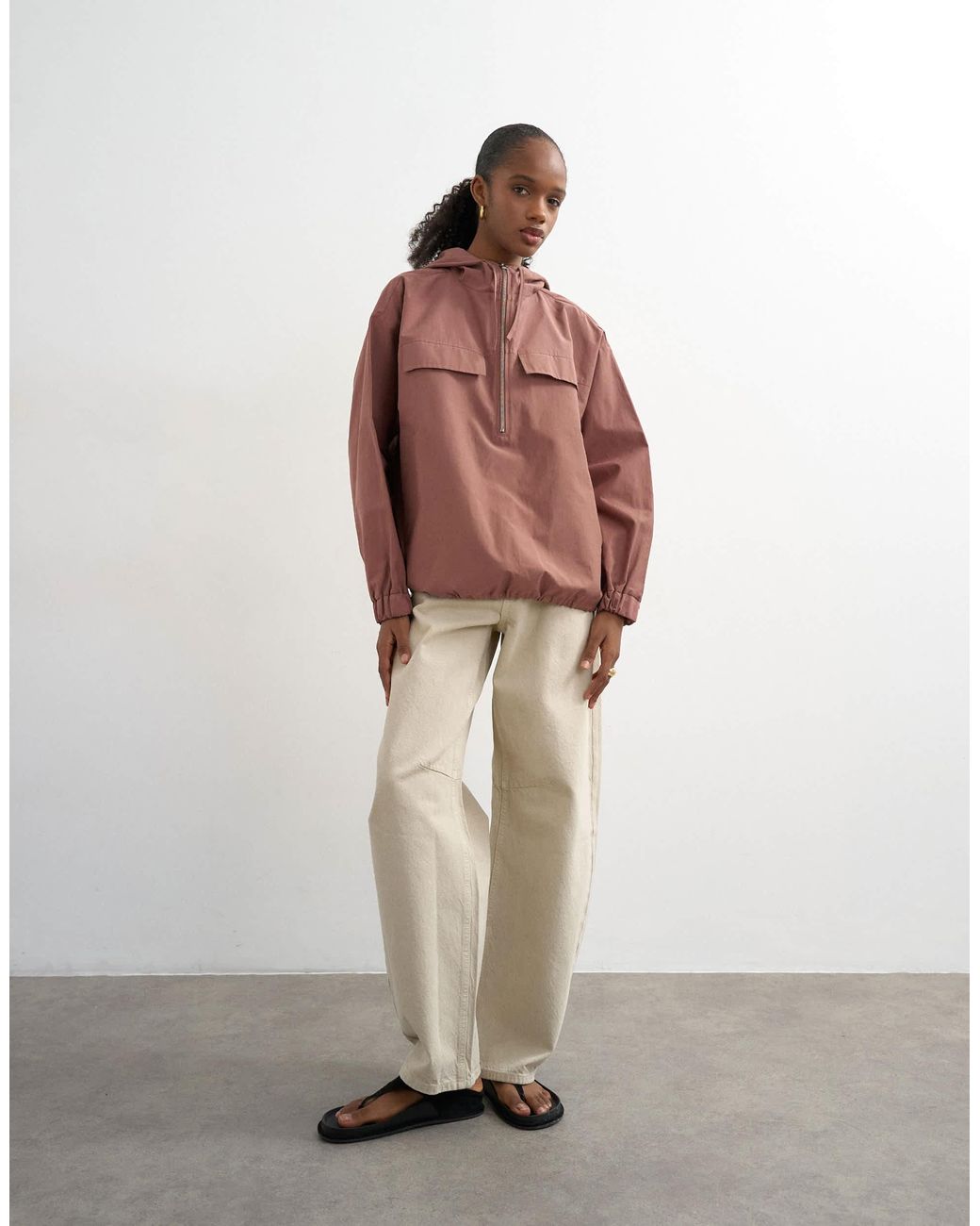 TOPSHOP Brown – bomberjacke zum überziehen aus nylon