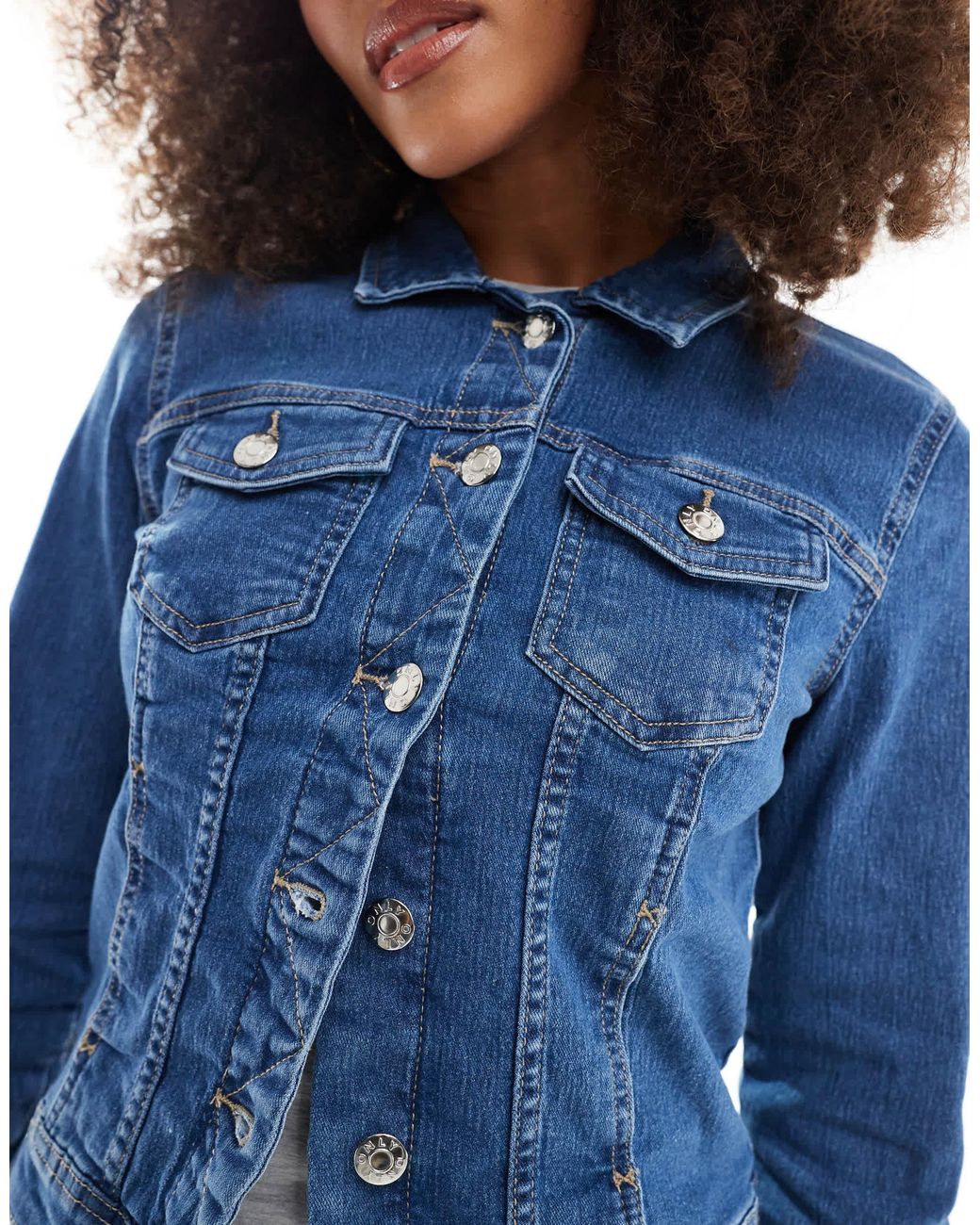 ONLY Blue – figurbetonte jeansjacke