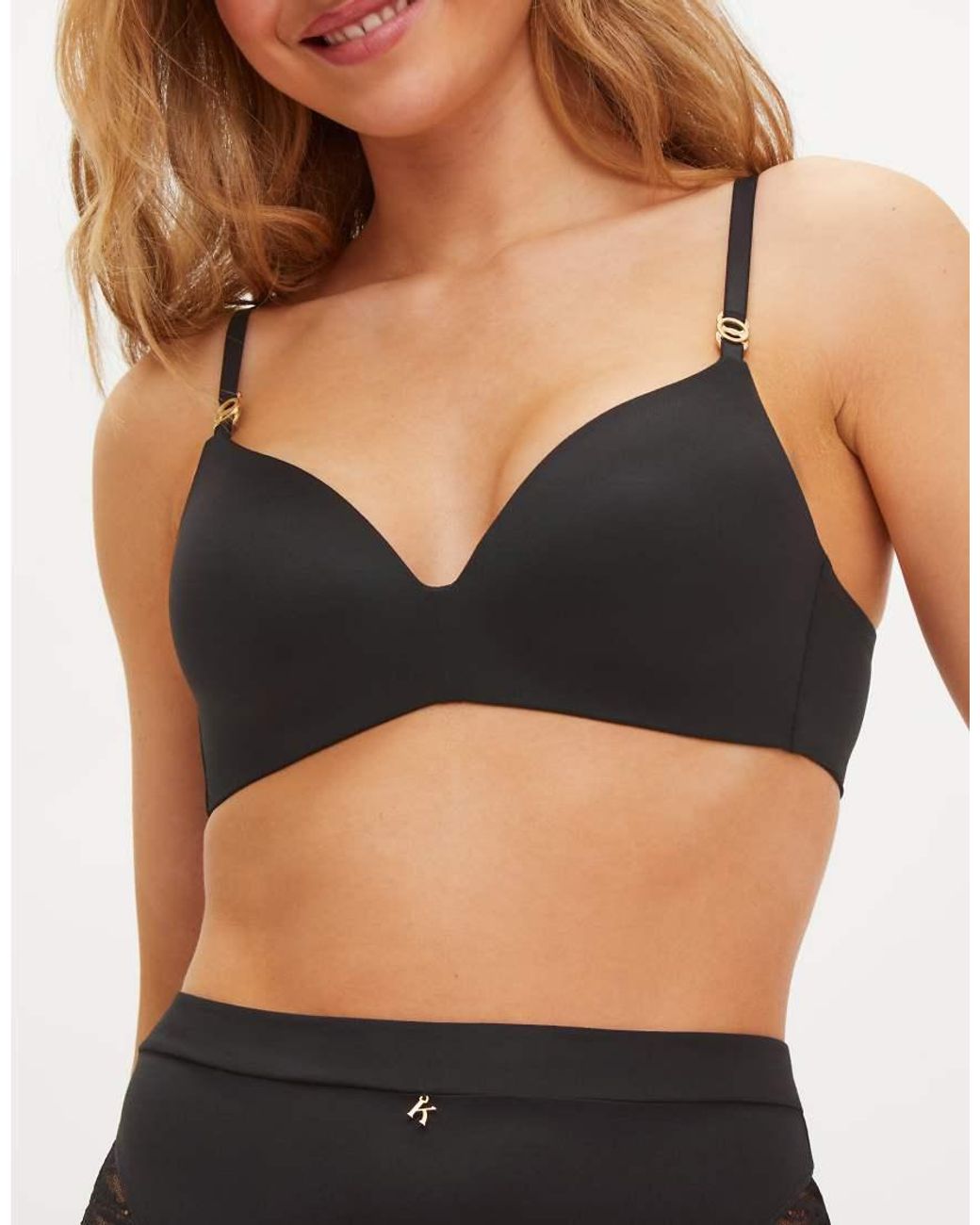 KBX Black Charlotte Padded Non Wire Bra