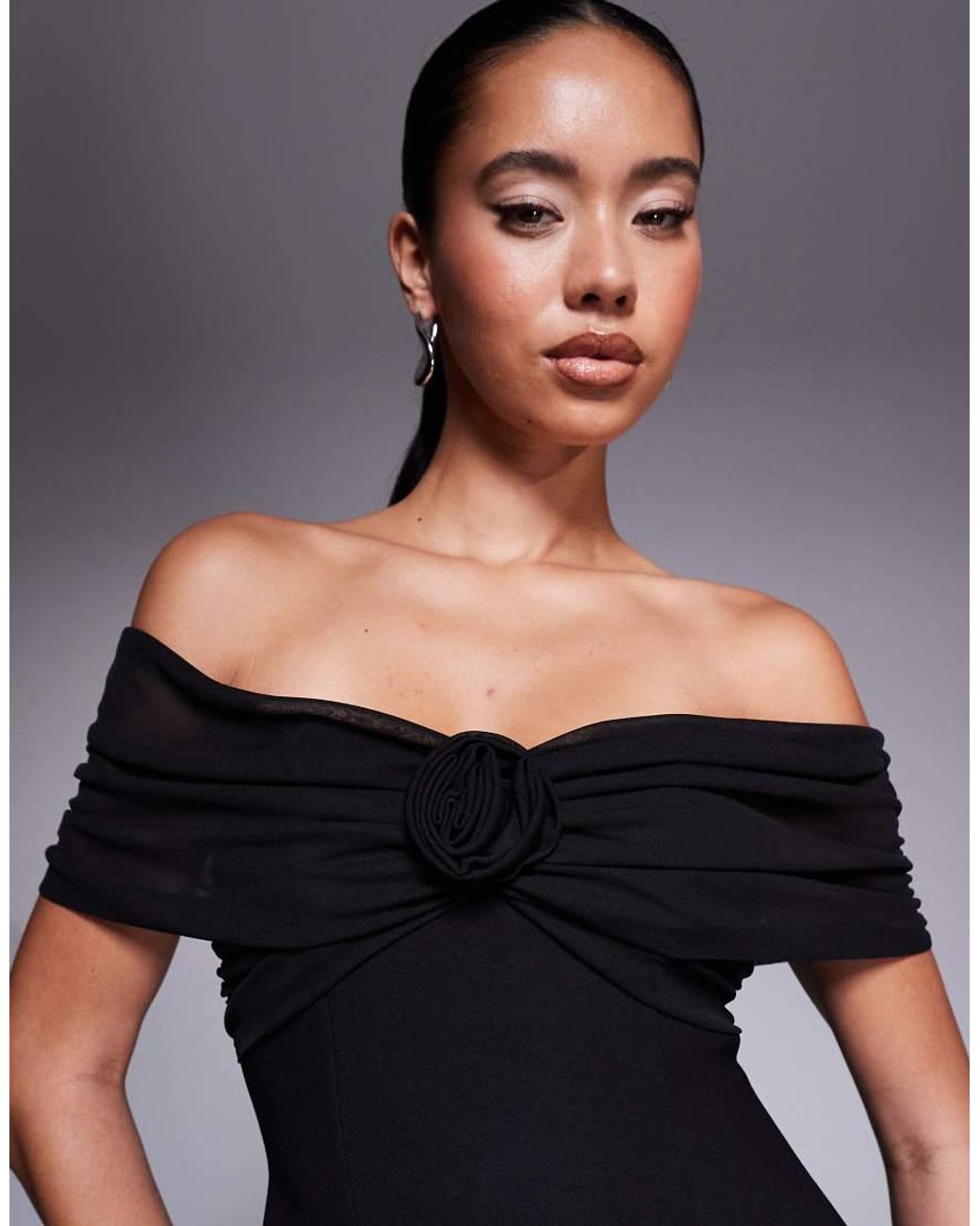 Forever New Black Off Shoulder Mini Dress