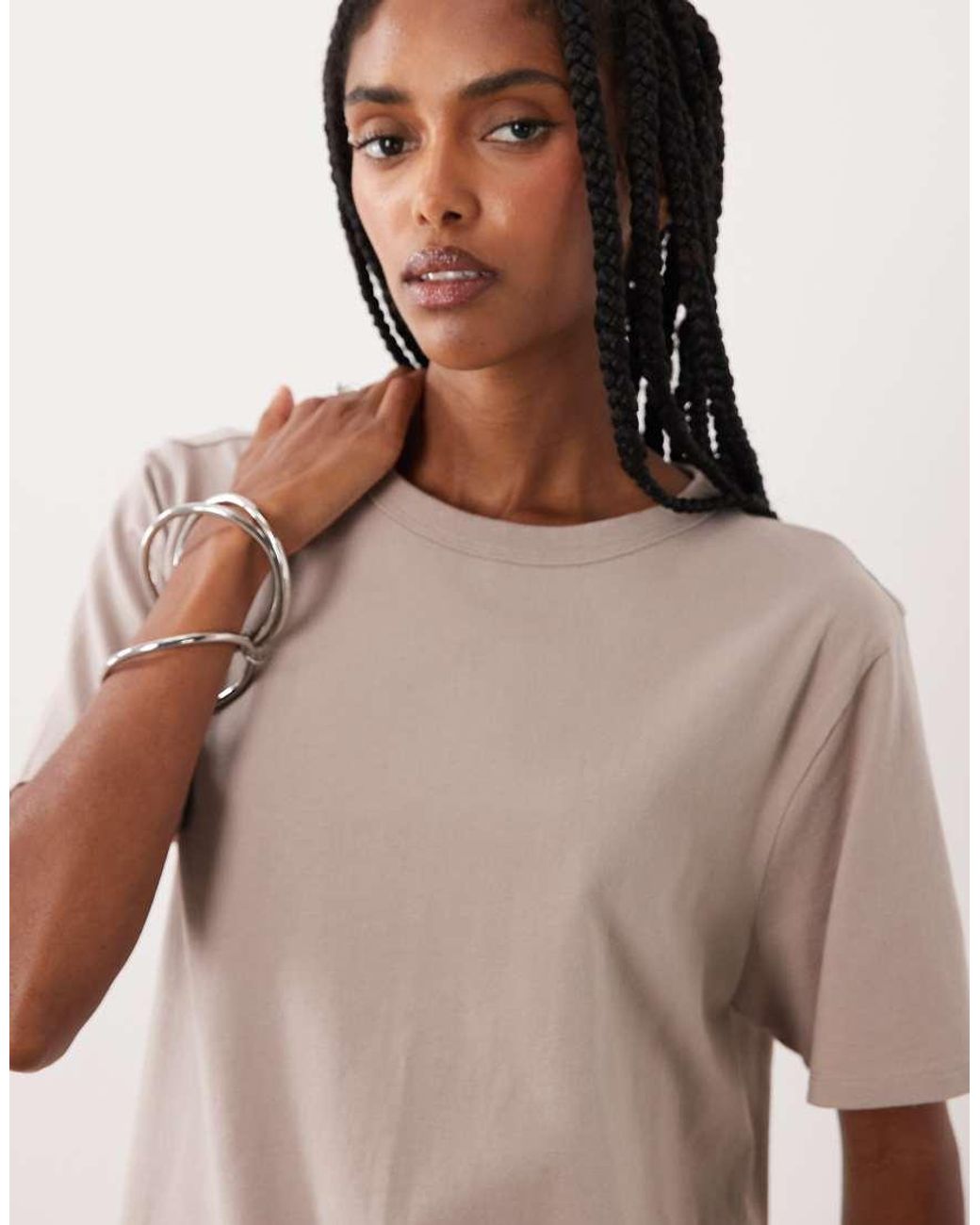 Abercrombie & Fitch Natural Oversized Short Sleeve Everyday T-shirt
