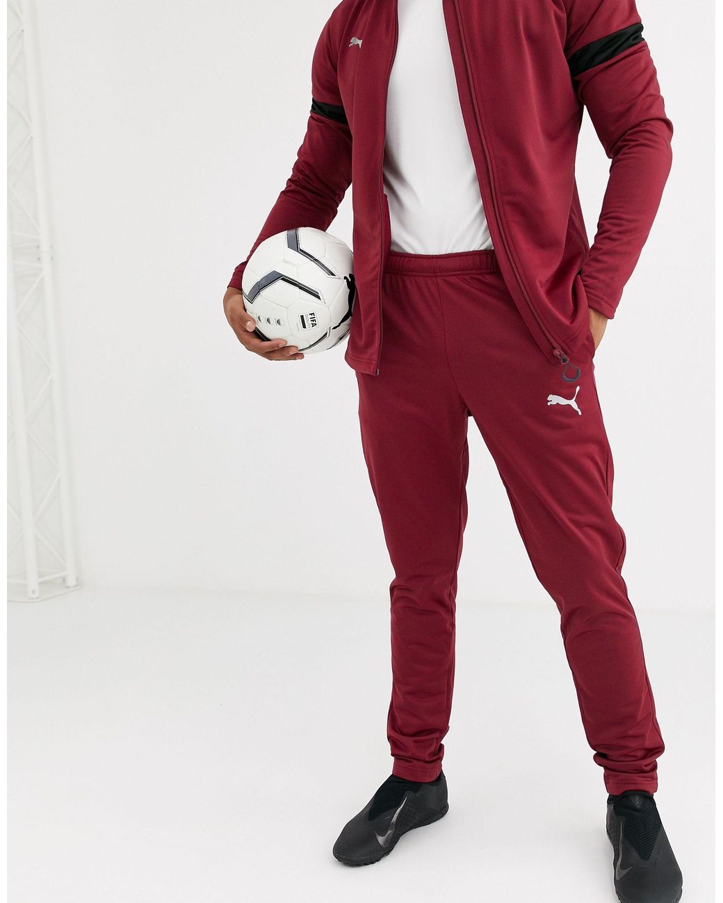 Football - Survêtement à empiècements noirs - Bordeaux - Exclusivité ASOS  PUMA pour homme en coloris Rouge | Lyst