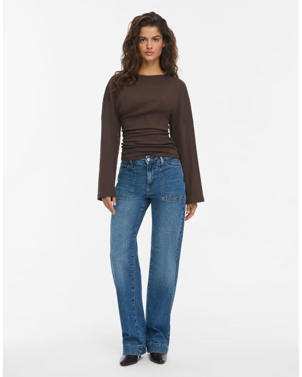 Noisy May Blue Long Sleeved Top