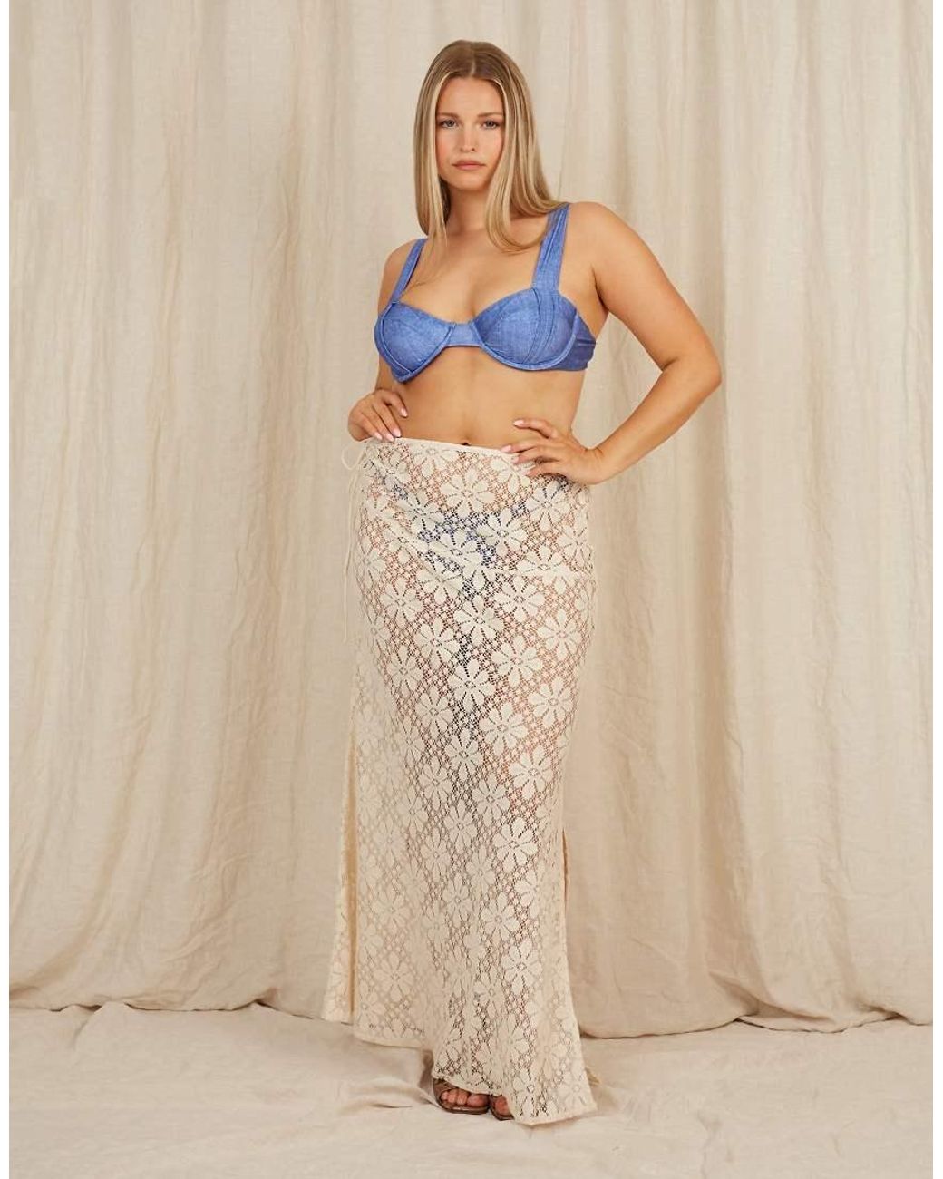 Going Somewhere Natural Crochet Maxi Skirt