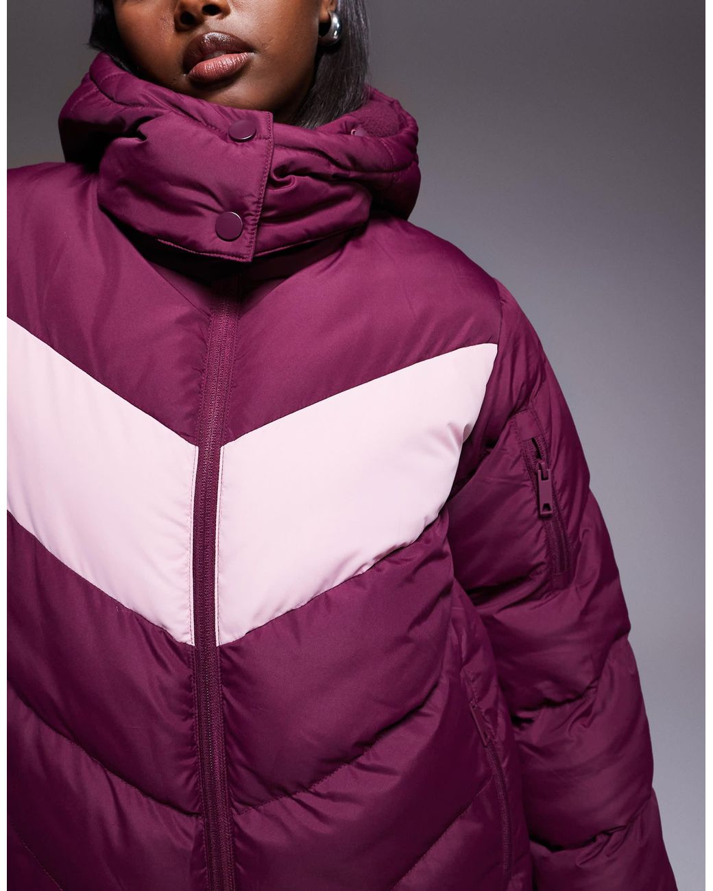 Threadbare Purple – ski-pufferjacke